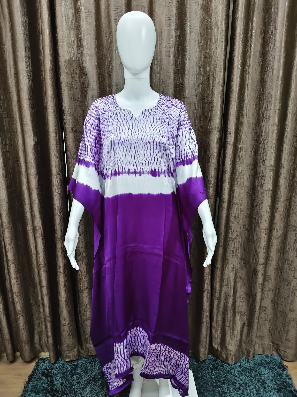 Beautiful Single Shade Pure Modal Silk Stitched Shibori showcasing premium design - Kutch Poshak