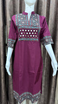 Kutch Poshak exclusive Pure Cotton Stand Collar Kurti