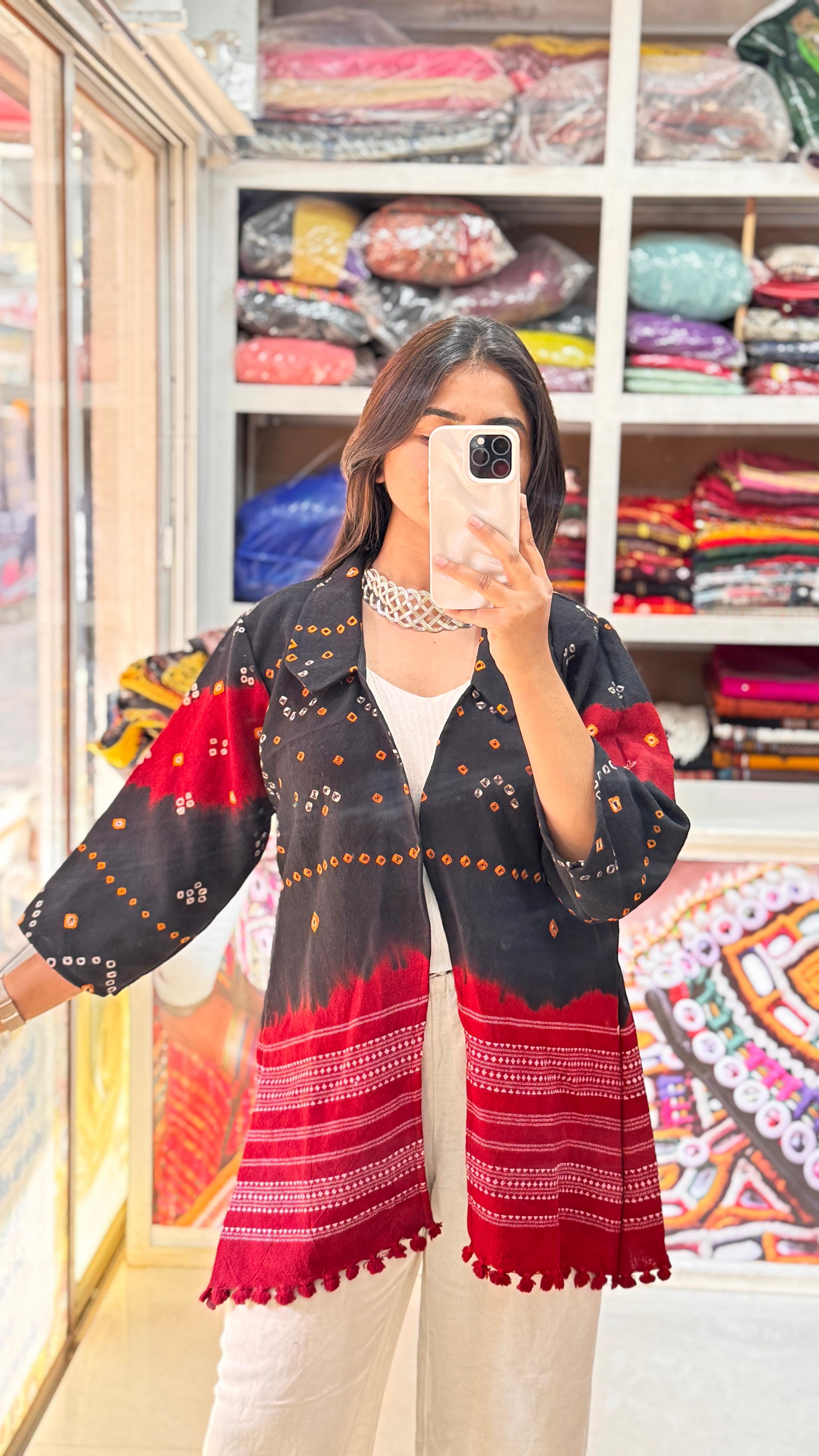 Kutch Poshak exclusive Woolen Bandhani Jackets