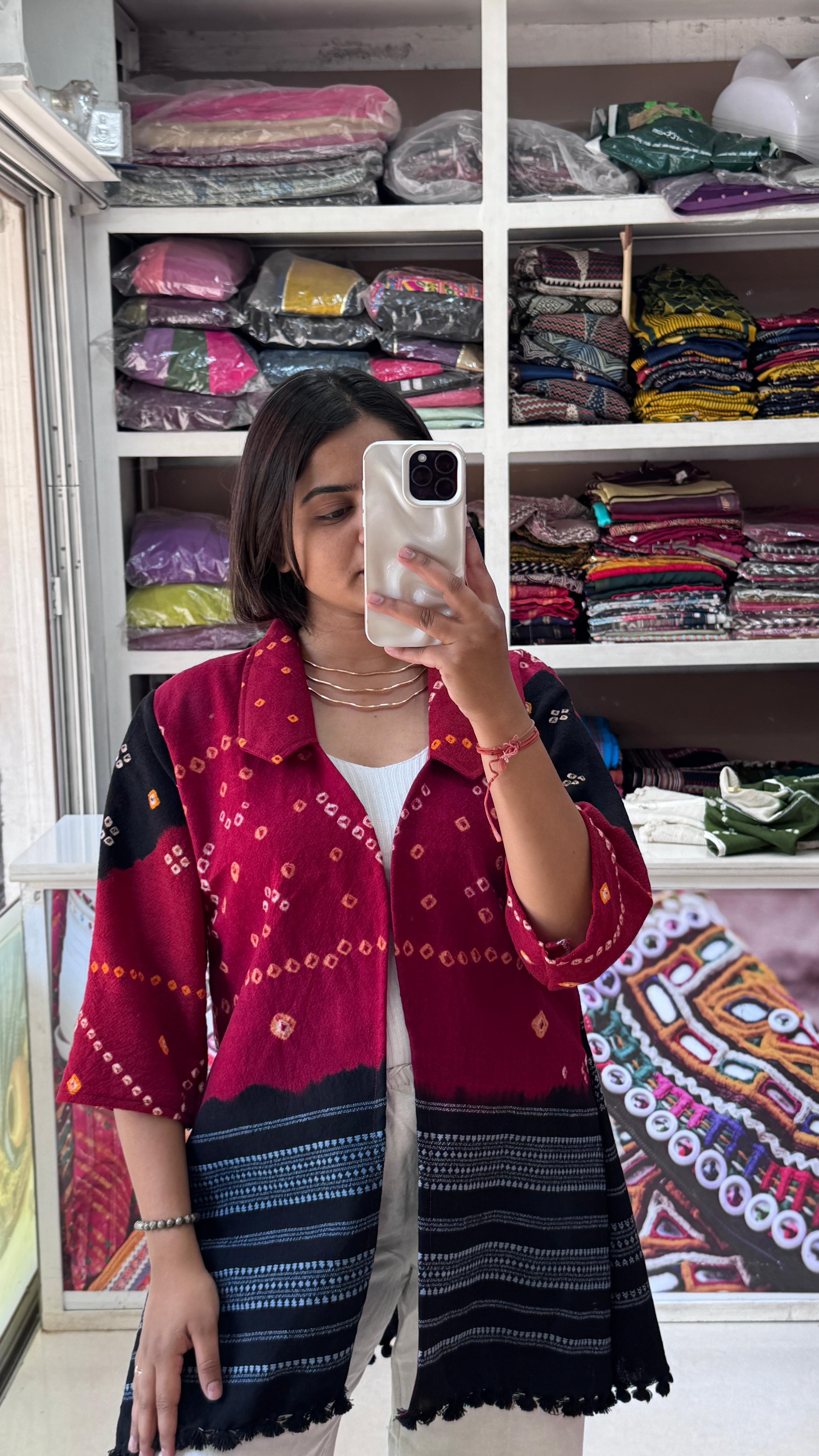 Beautiful Woolen Bandhani Jackets showcasing premium design - Kutch Poshak